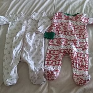 Bundle baby girl sleepers